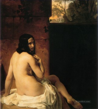 susanna al bagno desnudo femenino Francesco Hayez Pinturas al óleo